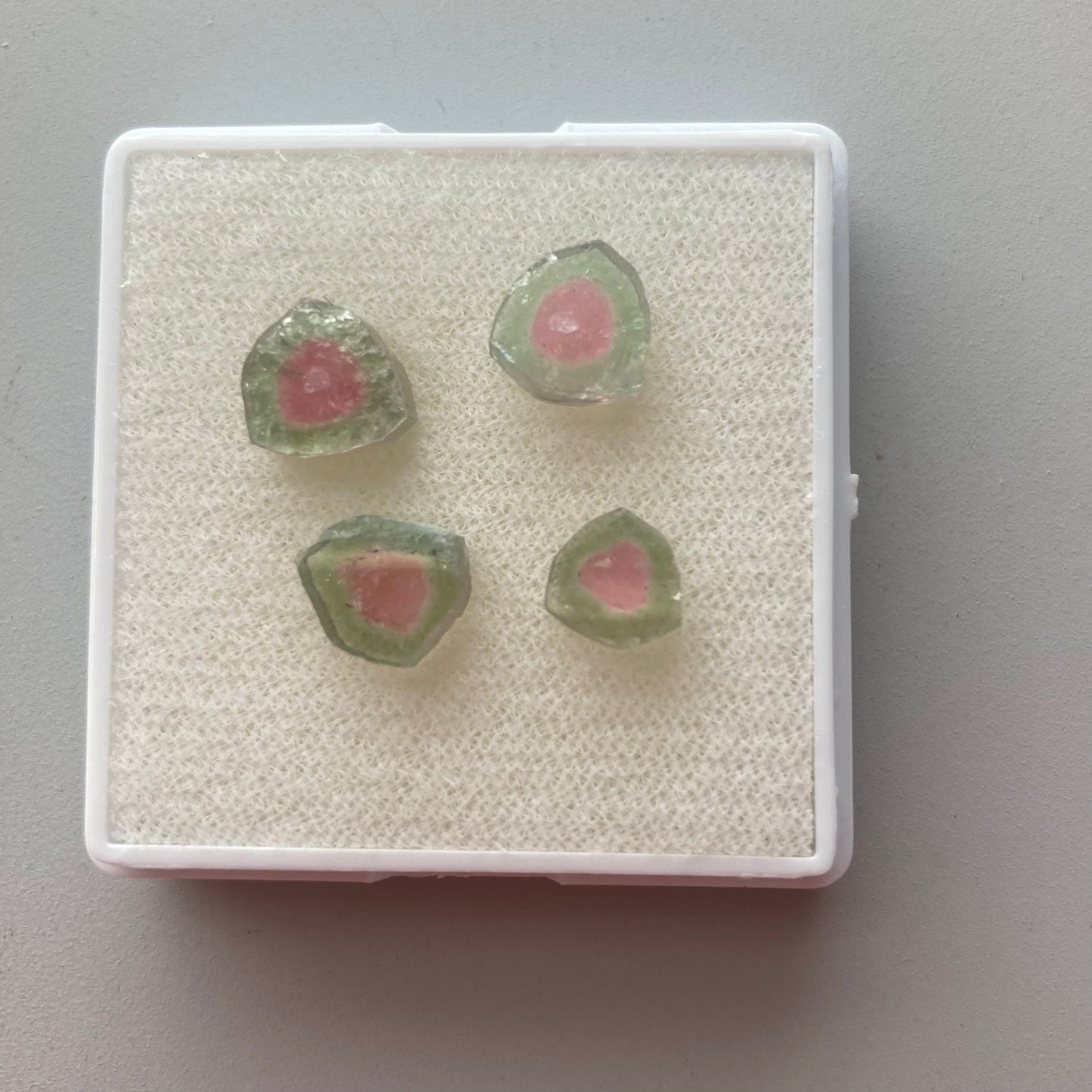 Watermelon tourmaline slices pack of 4
