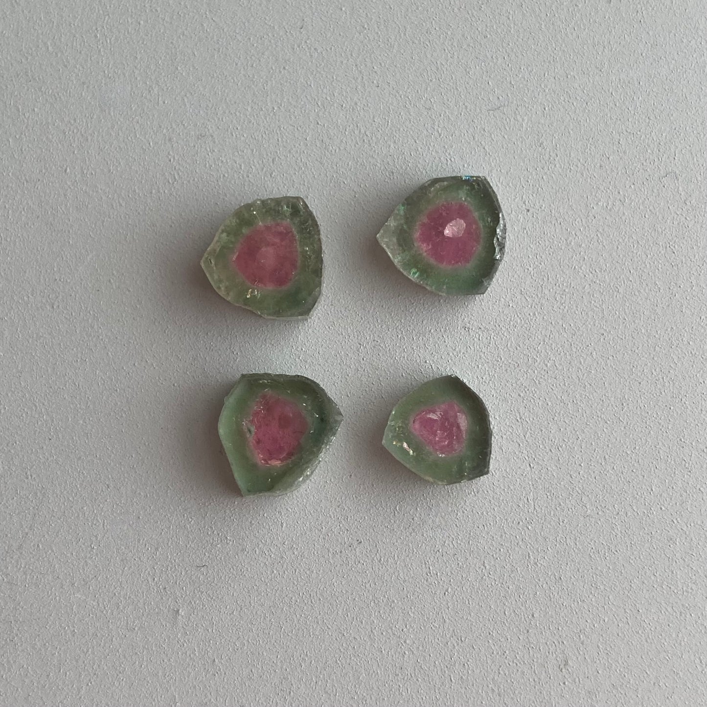 Watermelon tourmaline slices pack of 4