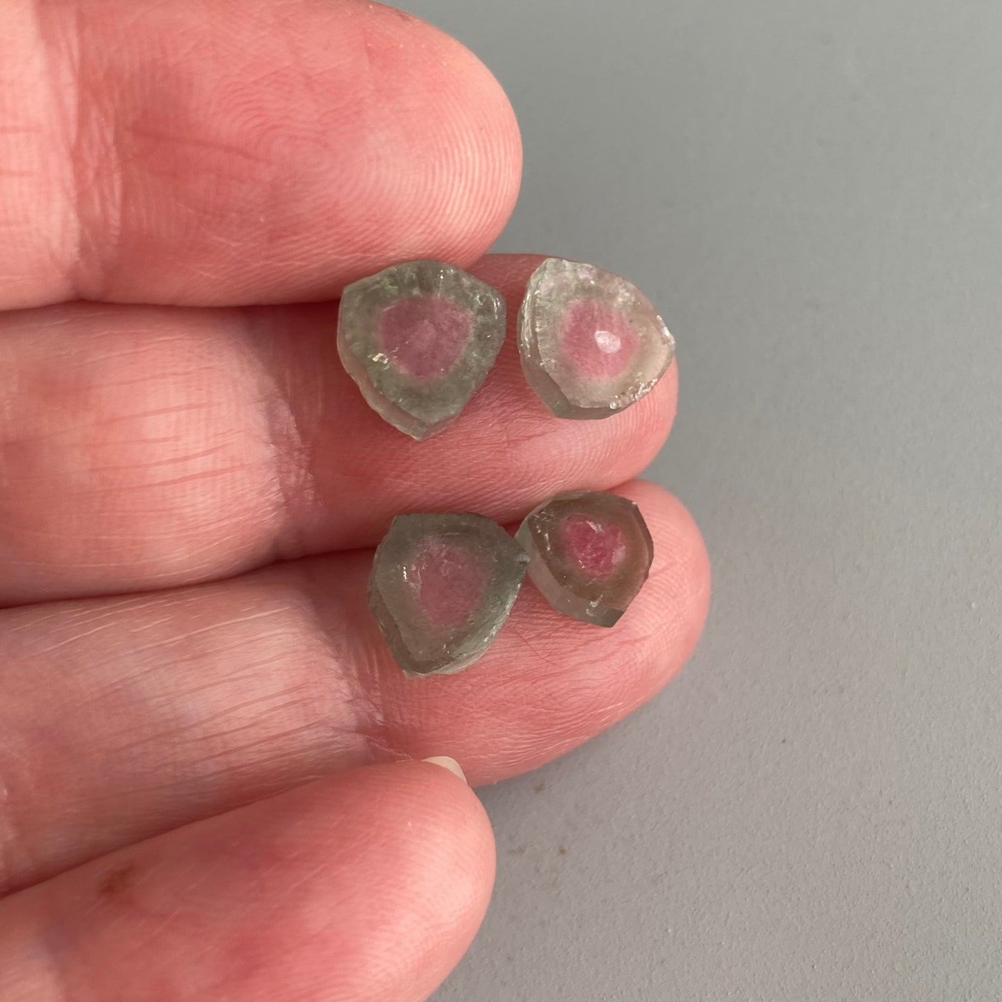 Watermelon tourmaline slices pack of 4