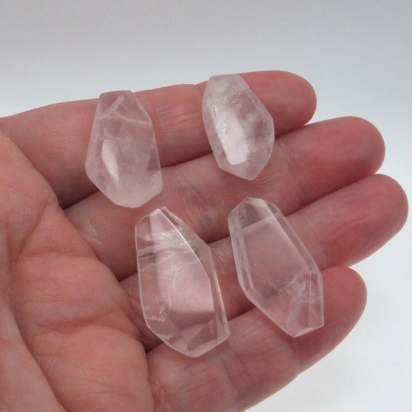 Rose quartz crystal necklace
