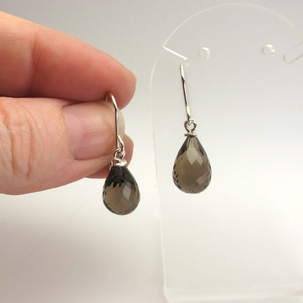 Smokey Quartz sterling silver earrings