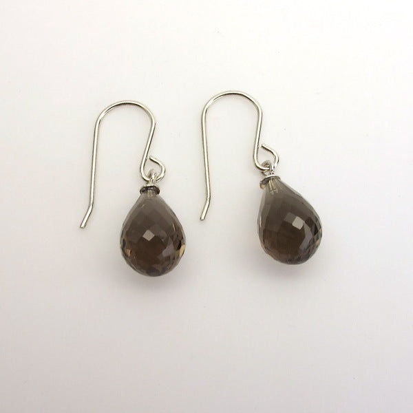 Smokey Quartz sterling silver earrings