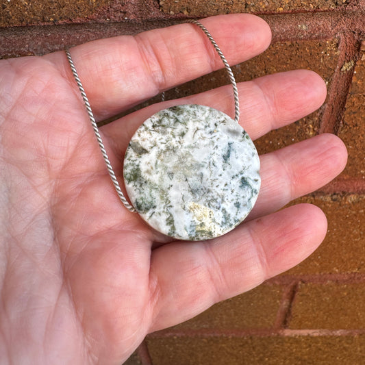 Moss agate necklace