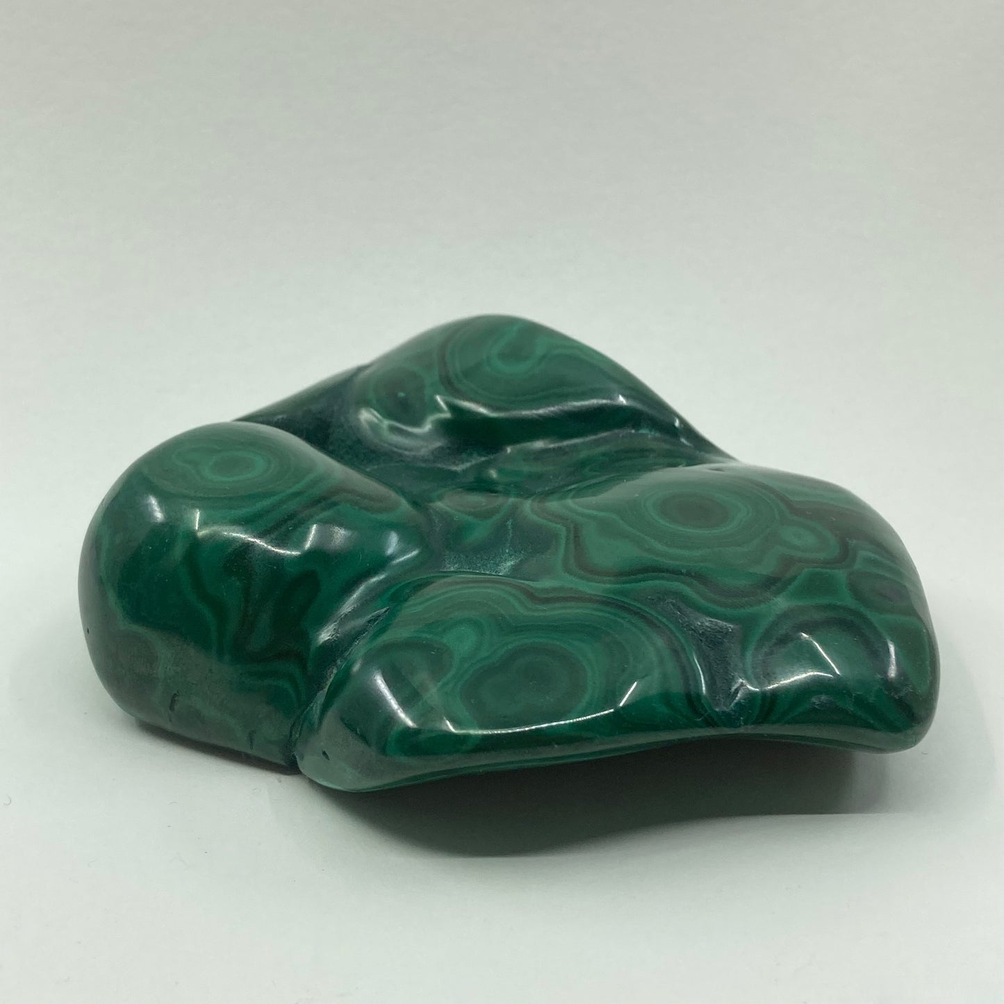 Malachite polished freeform other side view