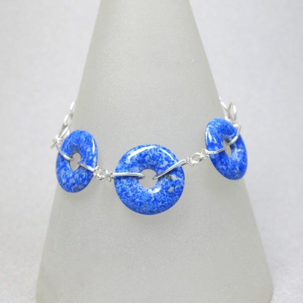 Lapis Lazuli sterling silver bracelet