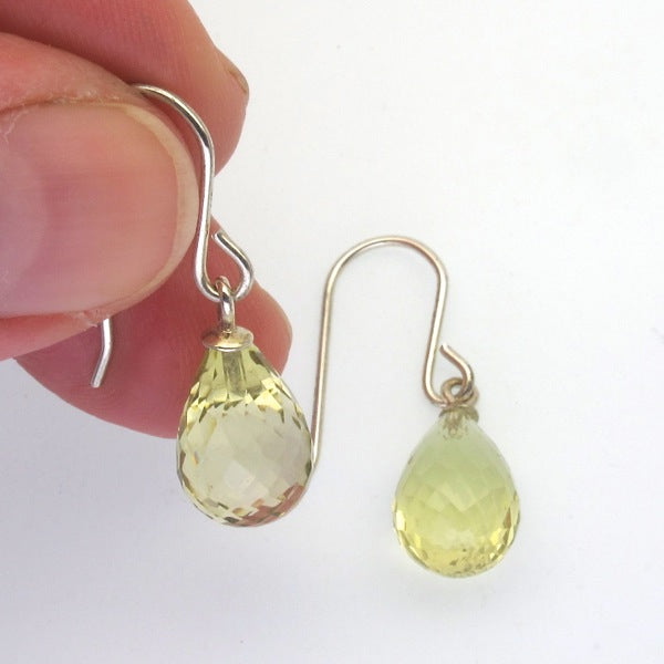 Lemon Quartz  sterling silver earrings