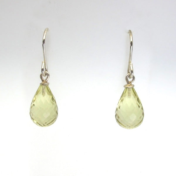 Lemon Quartz  sterling silver earrings