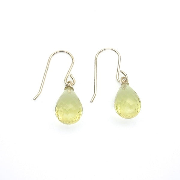 Lemon Quartz  sterling silver earrings