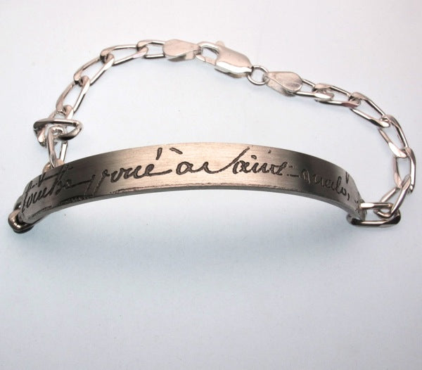 Manu Scriptum sterling silver bracelet