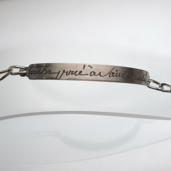 Manu Scriptum sterling silver bracelet